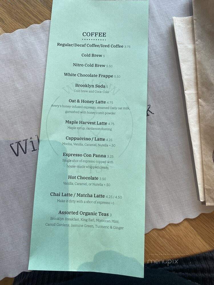 Willow & Whisk - Wyckoff, NJ menu_pic