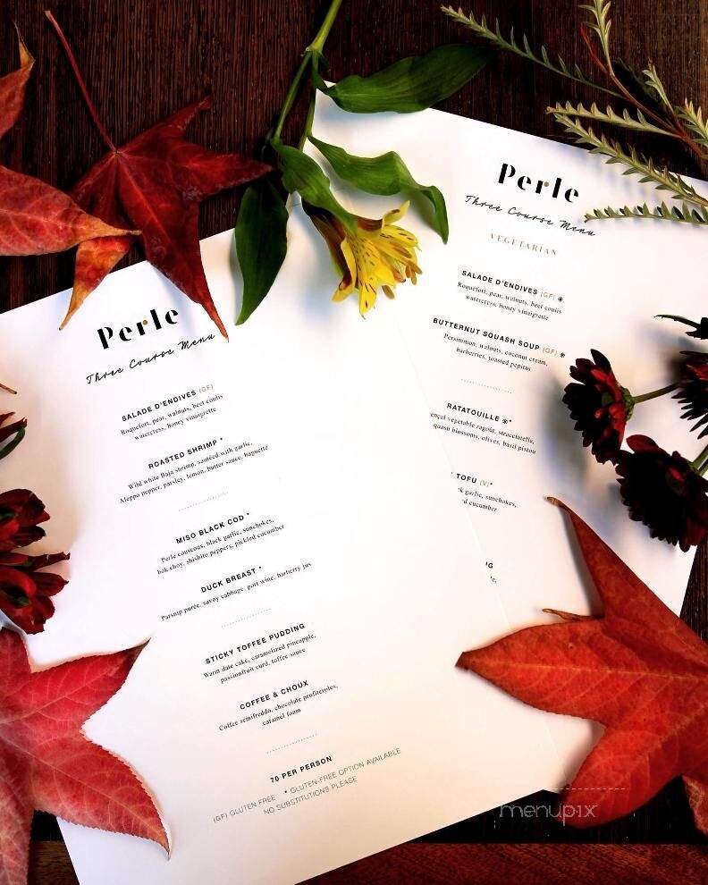 Perle Restaurant - Pasadena, CA menu_pic