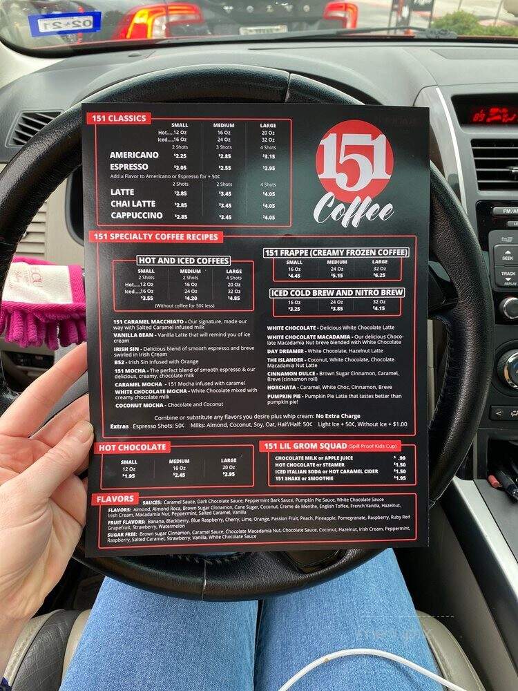 151 Coffee - Flower Mound, TX menu_pic