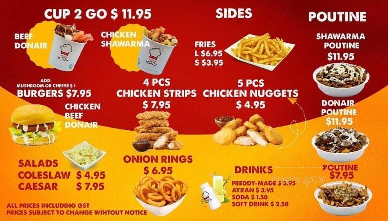 Eat and Dip - Edmonton, AB menu_pic