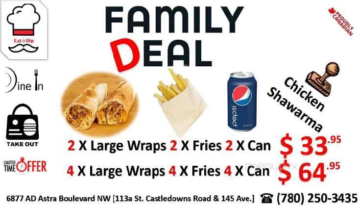 Eat and Dip - Edmonton, AB menu_pic