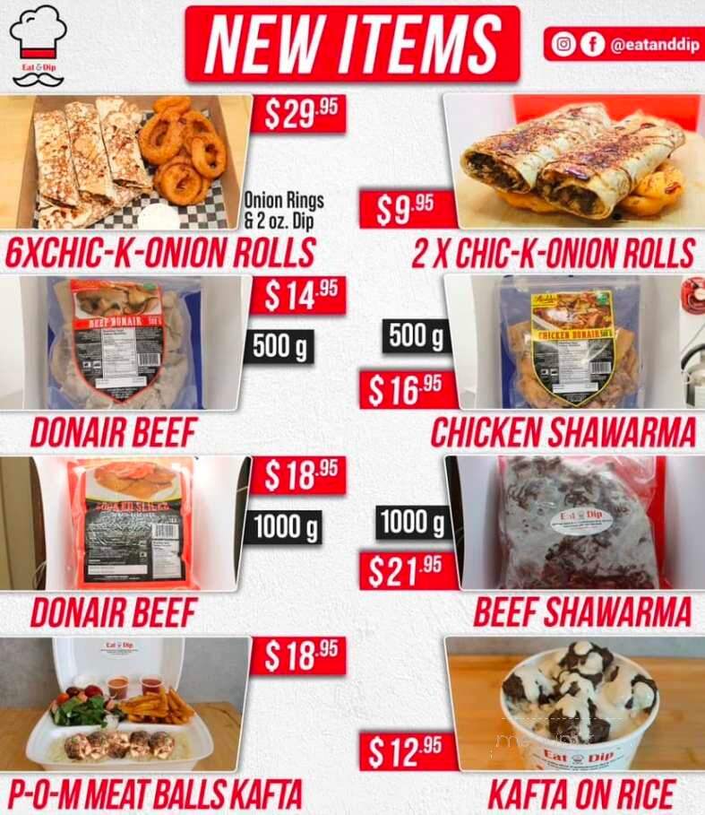 Eat and Dip - Edmonton, AB menu_pic