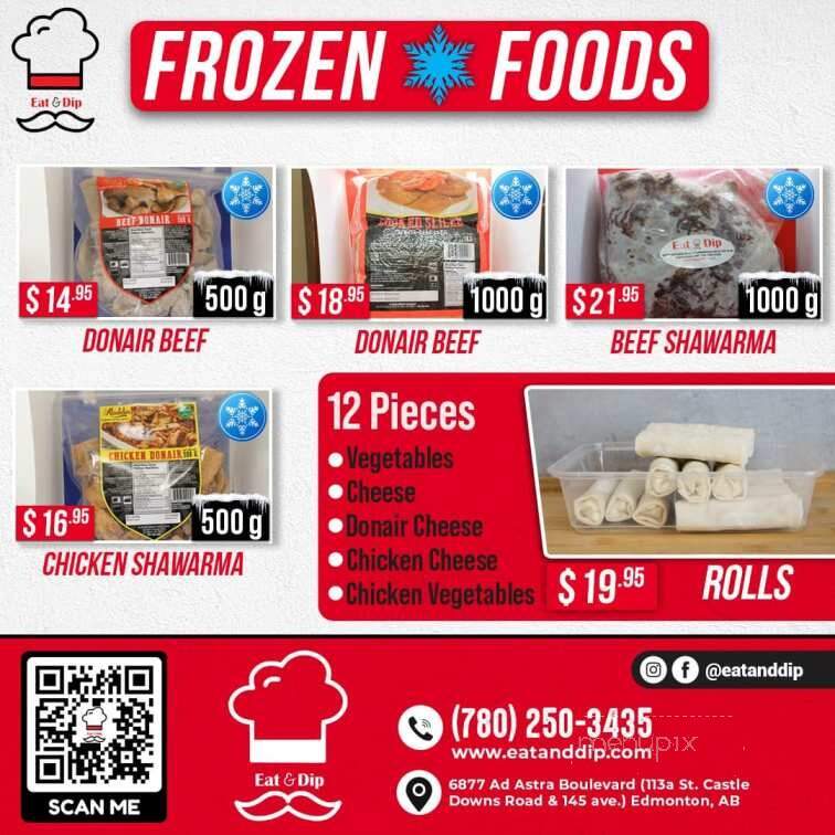 Eat and Dip - Edmonton, AB menu_pic