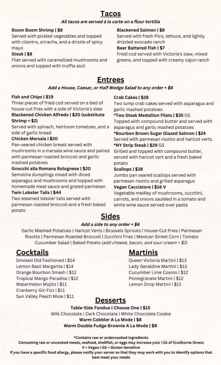 Tap and Vine - Indian Trail, NC menu_pic