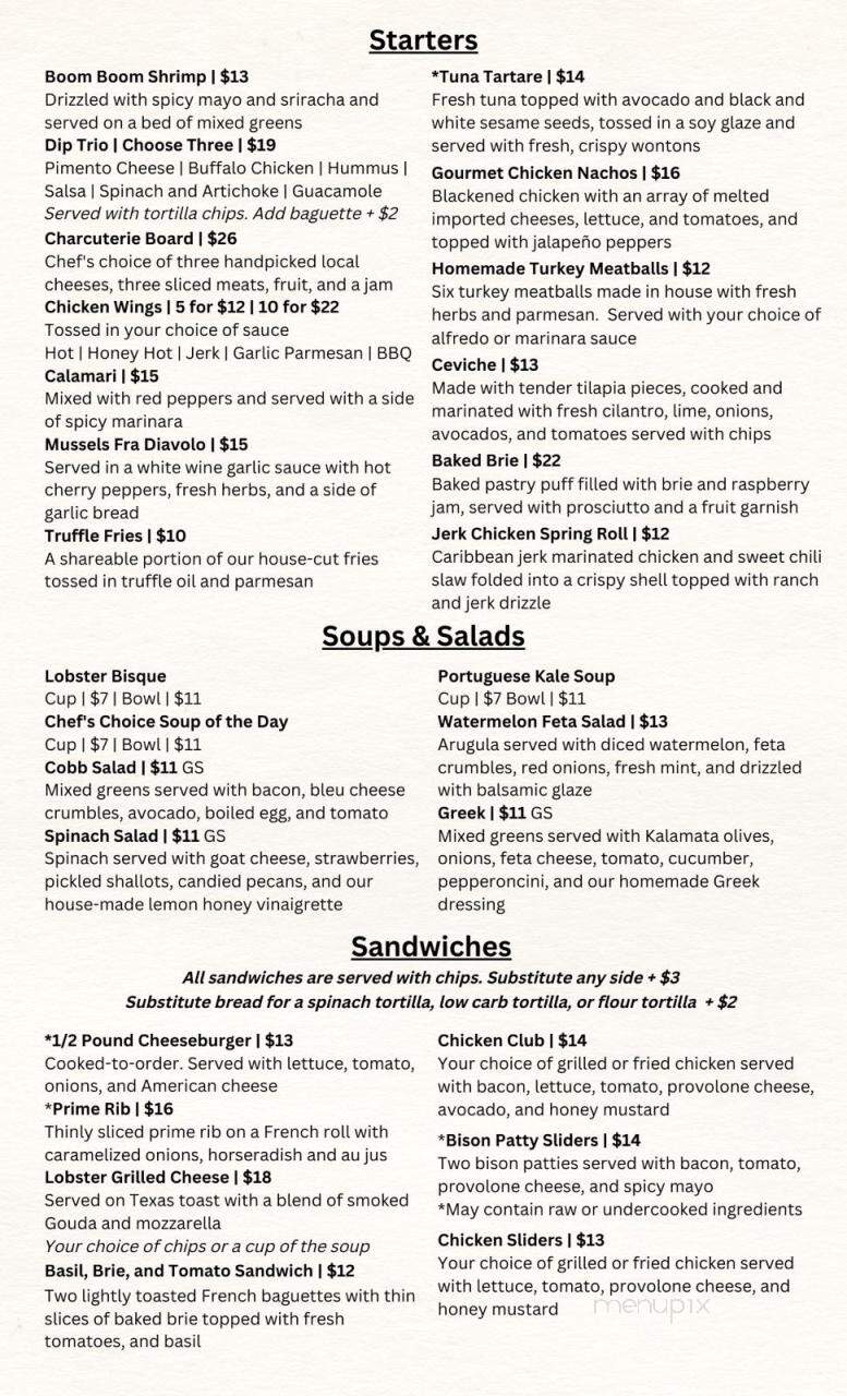 Tap and Vine - Indian Trail, NC menu_pic