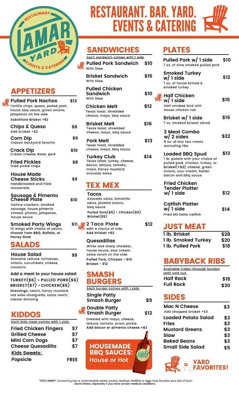 Lamar Yard Smokehouse - Oxford, MS menu_pic