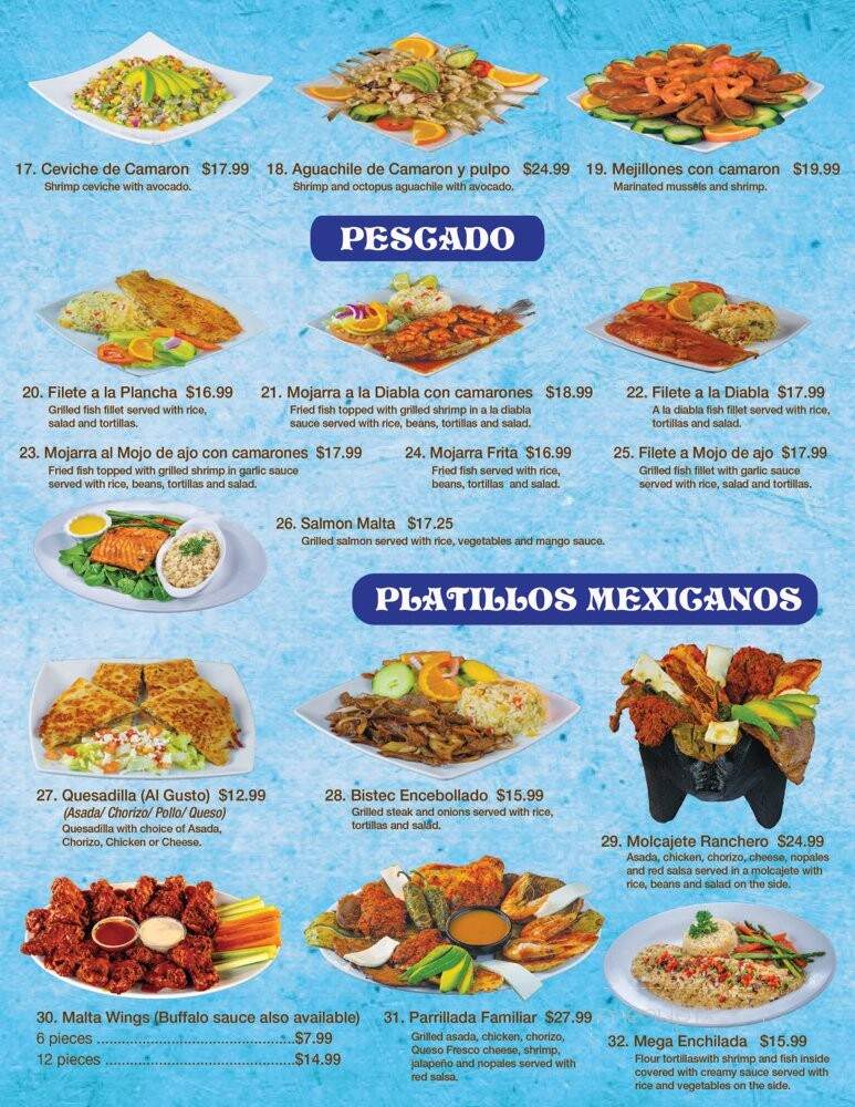 Malta Mexican Seafood & Cantina - Orange, CA menu_pic