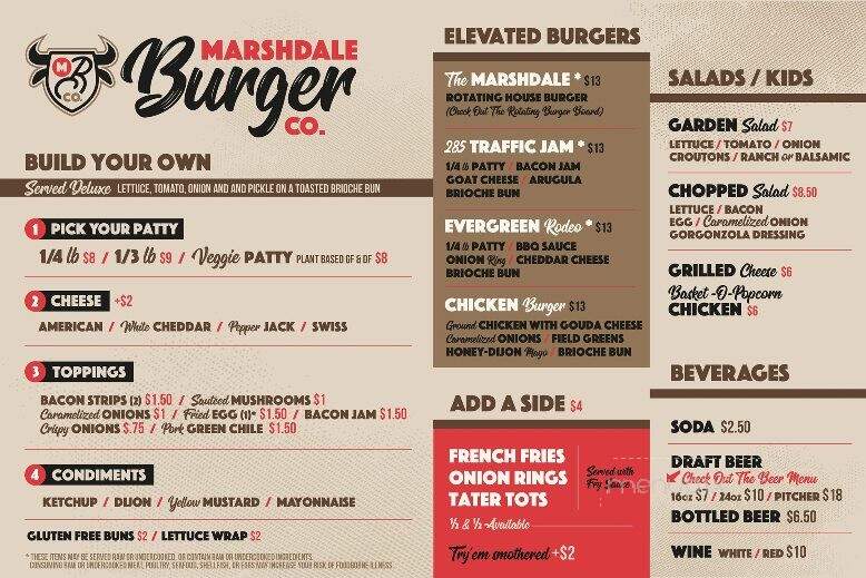 Marshdale Burger - Evergreen, CO menu_pic
