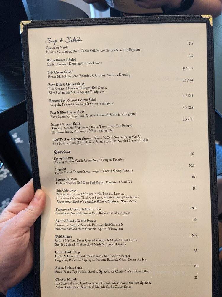 Brix Wine Cafe - Woodinville, WA menu_pic