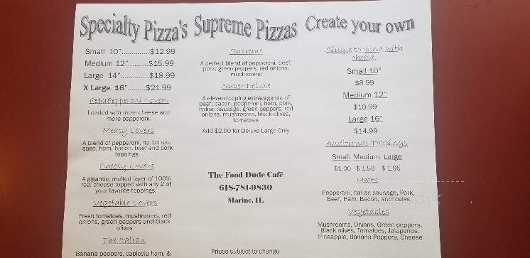 The Food Dude Catering & Food Truck - Marine, IL menu_pic