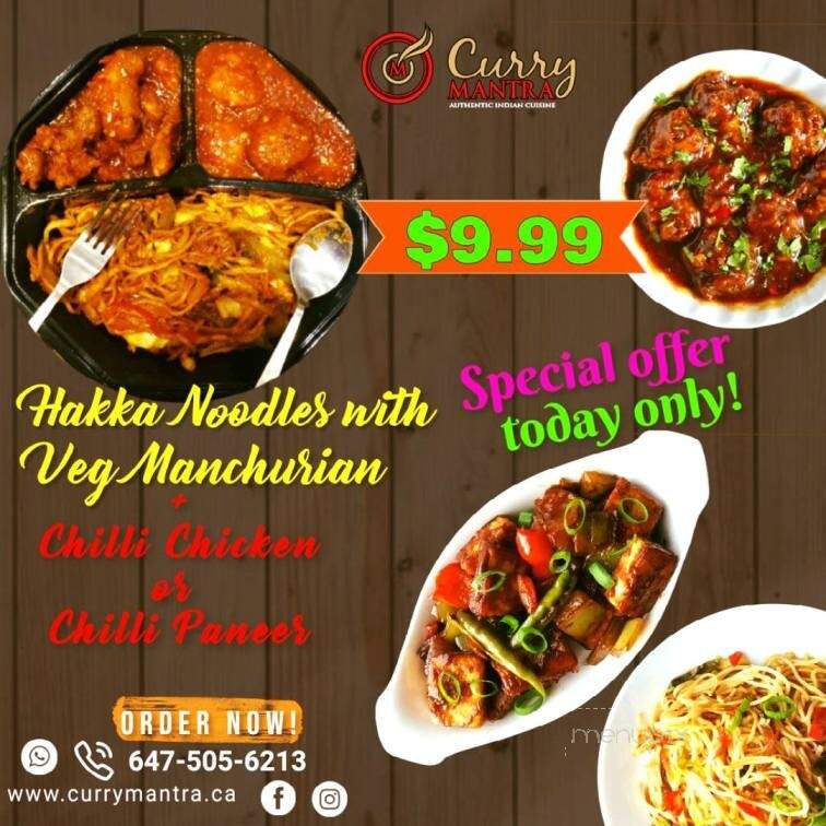 Curry Mantra - Orangeville, ON menu_pic