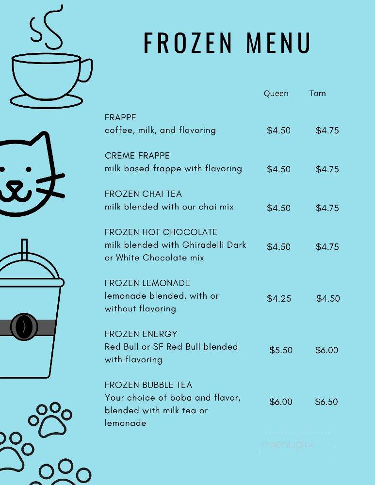 Cattfeinated Cat Cafe - Greensburg, PA menu_pic