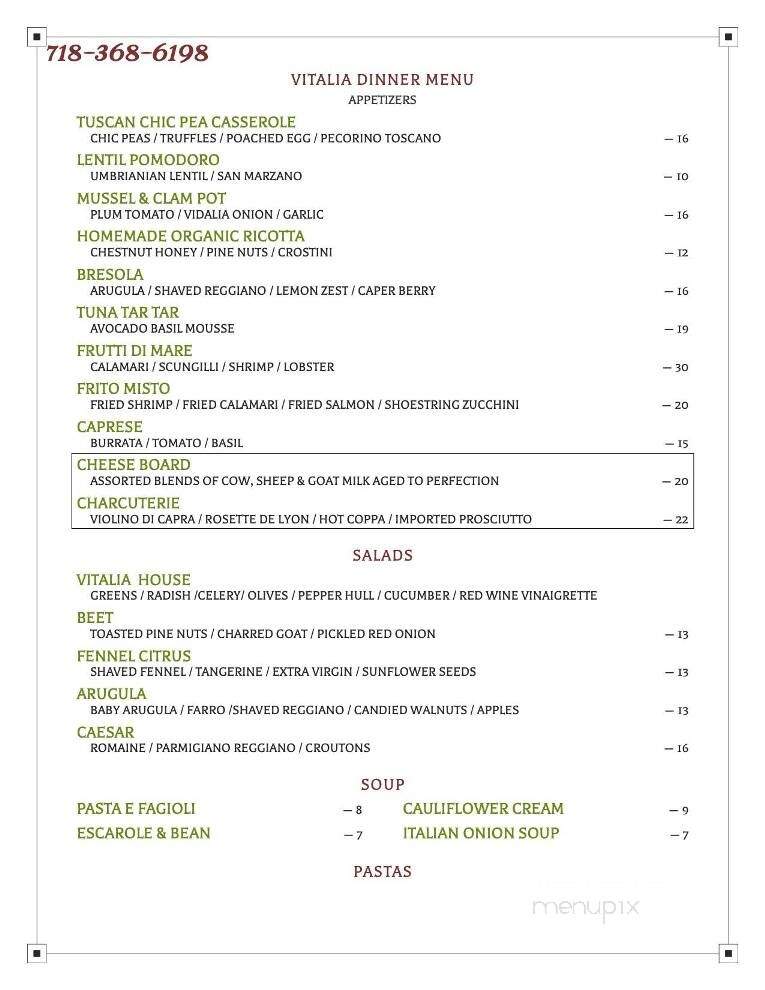 Vitalia Restaurant - Staten Island, NY menu_pic