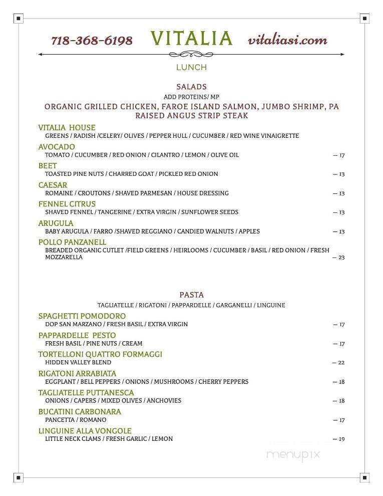 Vitalia Restaurant - Staten Island, NY menu_pic