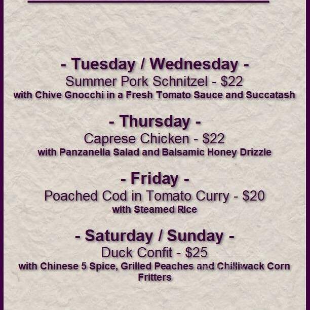 Brick Alley Bistro - Aldergrove, BC menu_pic