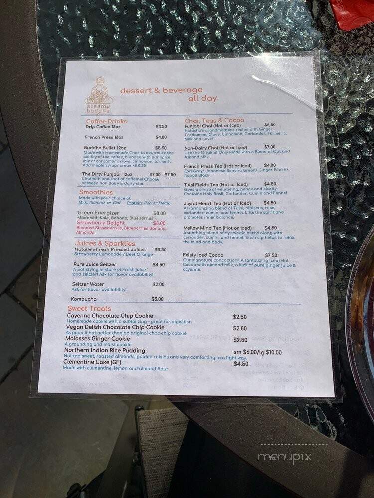 Steamy Buddha Cafe - Ellsworth, ME menu_pic