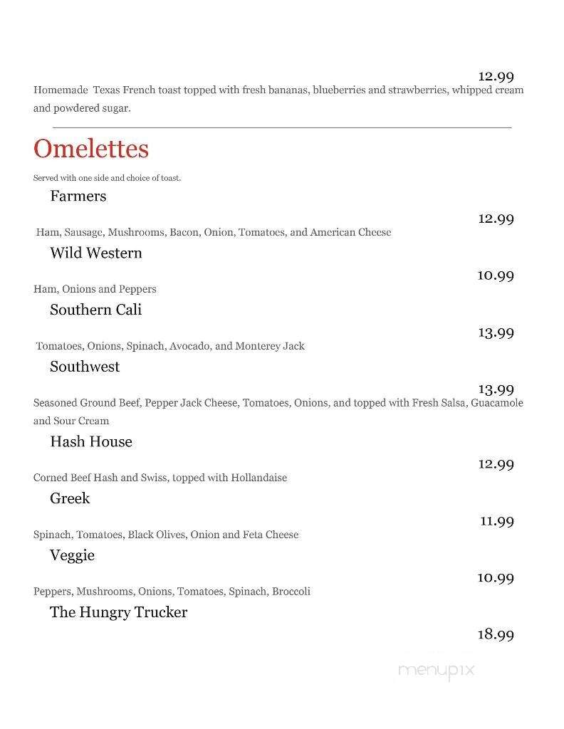 The Table Family Diner - Uxbridge, MA menu_pic