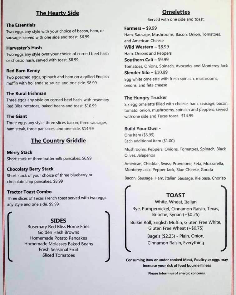 The Table Family Diner - Uxbridge, MA menu_pic