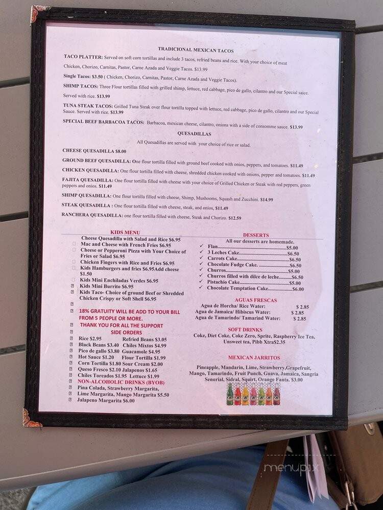 Tequila Mexican Grill Bakery & Store - Lancaster PA, PA menu_pic