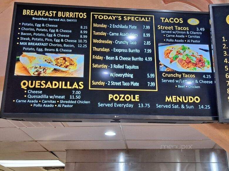 Taco Exxpress - Rocklin, CA menu_pic