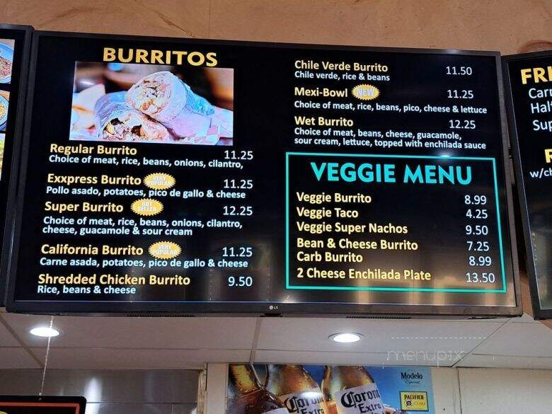 Taco Exxpress - Rocklin, CA menu_pic