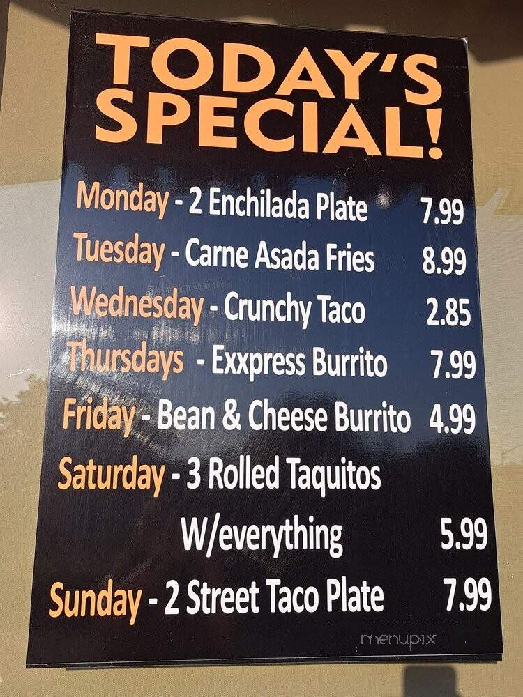 Taco Exxpress - Rocklin, CA menu_pic