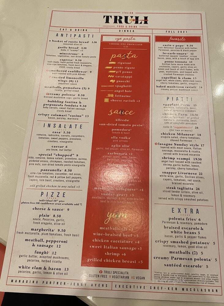 Truli Italian Food & Drink - Coconut Creek, FL menu_pic