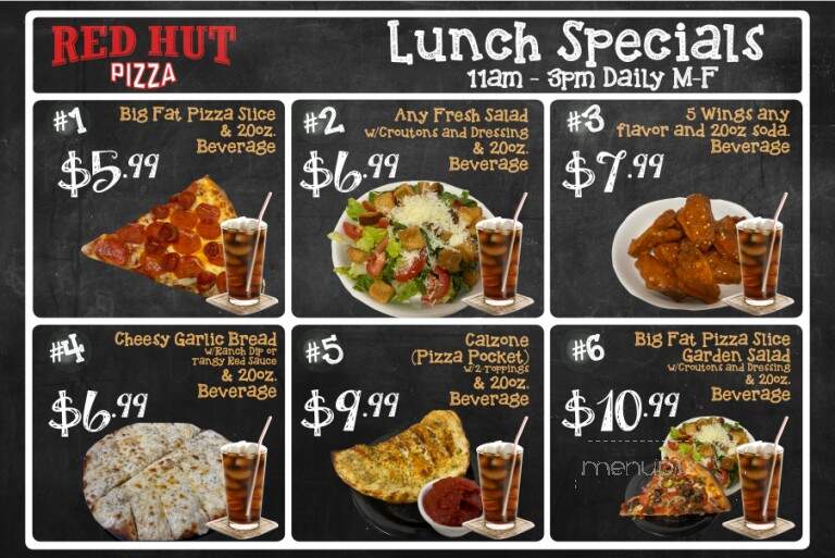 Red Hut Pizza - Susanville, CA menu_pic