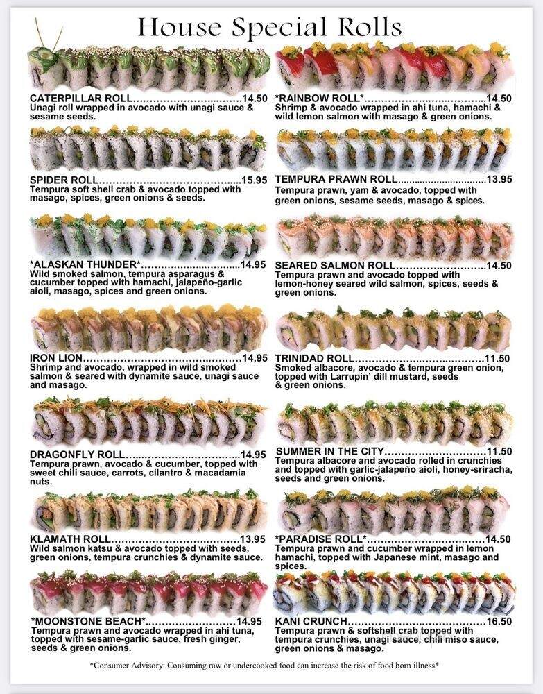 Sushi Spot - Eureka, CA menu_pic