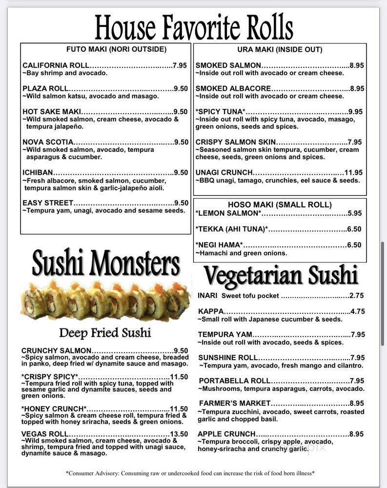 Sushi Spot - Eureka, CA menu_pic