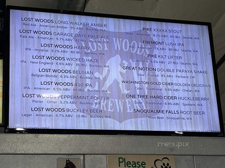 Lost Woods Brewery - Buckley, WA menu_pic