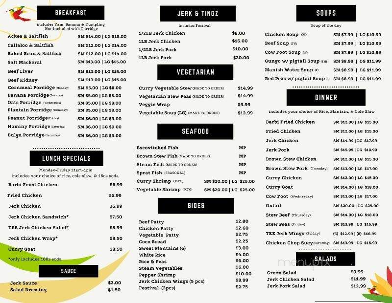 Tee Island Jerk - Port St. Lucie, FL menu_pic
