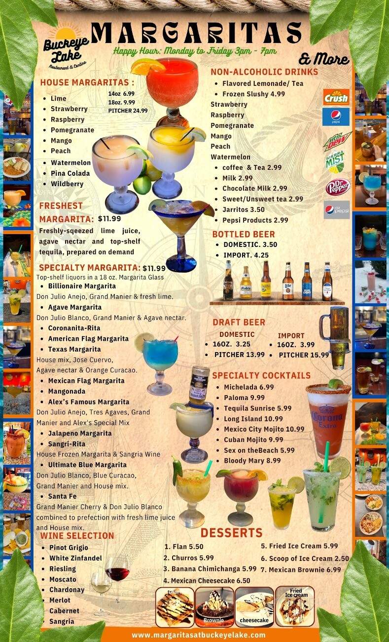 Buckeye Lake Margaritas - Buckeye Lake, OH menu_pic
