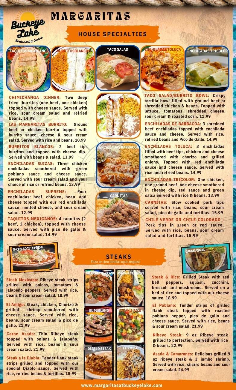 Buckeye Lake Margaritas - Buckeye Lake, OH menu_pic