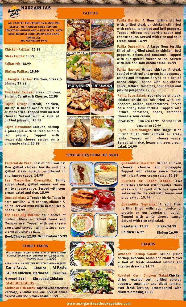 Buckeye Lake Margaritas - Buckeye Lake, OH menu_pic