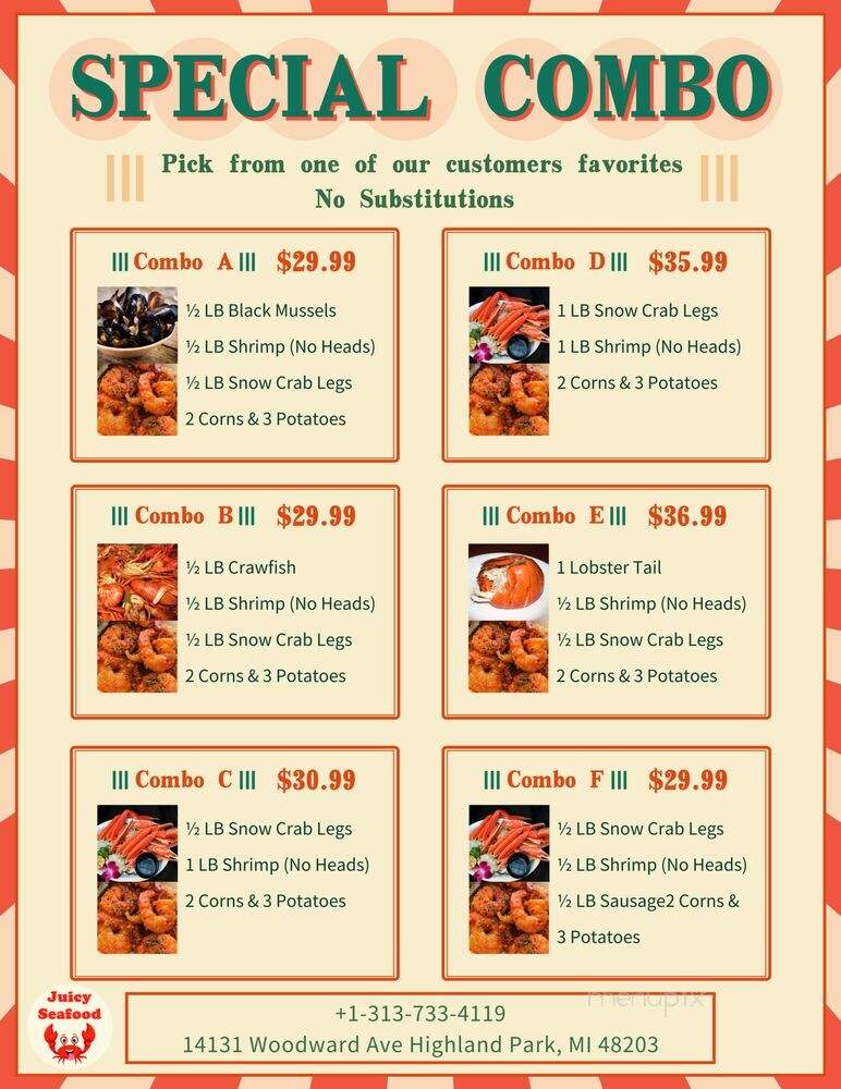 Juicy Seafood - Highland Park, MI menu_pic
