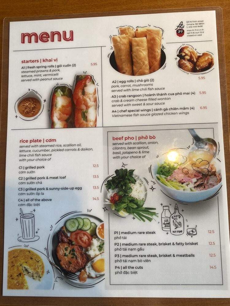 Pho 79 - Omaha, NE menu_pic