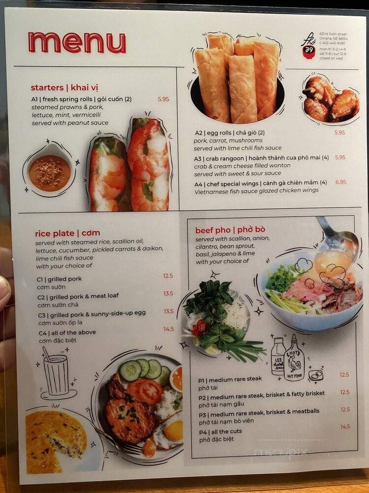 Pho 79 - Omaha, NE menu_pic