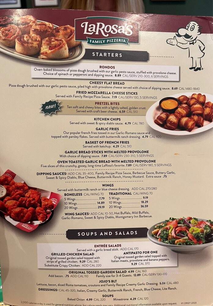 LaRosa's Pizza - Louisville, KY menu_pic