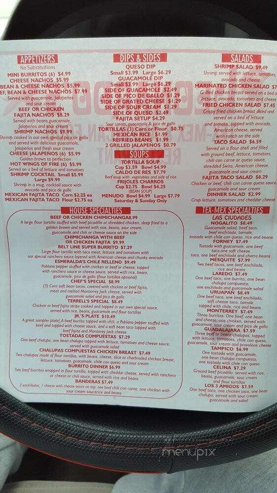 Leonardo's Tex Mex - Dallas, TX menu_pic