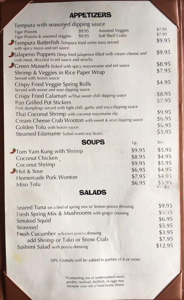 Nozawa Sushi - Avon, CO menu_pic