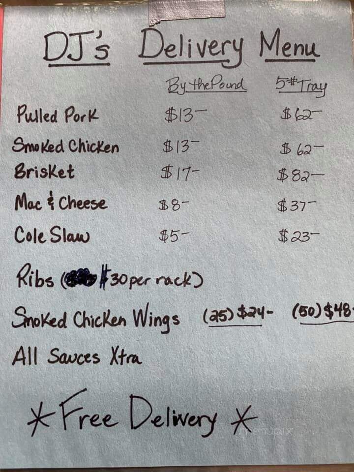 DJ's Smoke Shack - Lemoyne, PA menu_pic