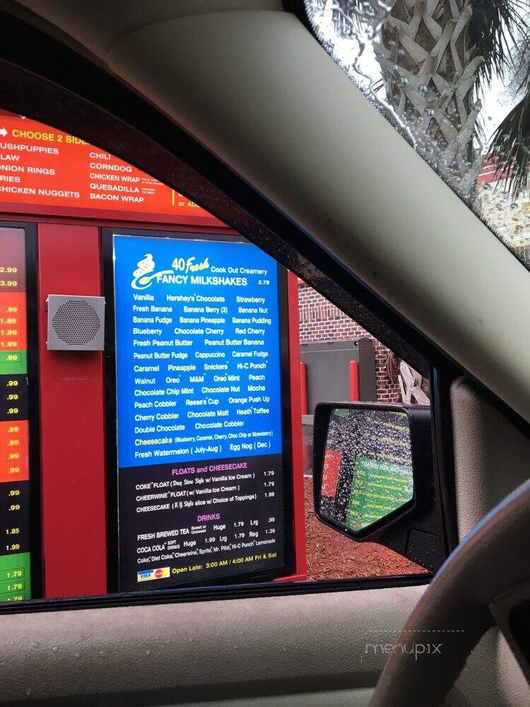 Cook Out - Wilmington, NC menu_pic