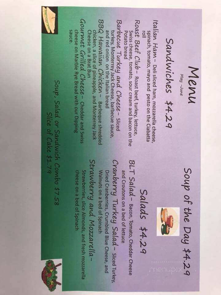 Cold Spring Bakery Connection - Waite Park, MN menu_pic