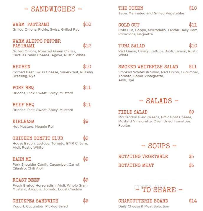 Proper Meats + Provisions - Flagstaff, AZ menu_pic