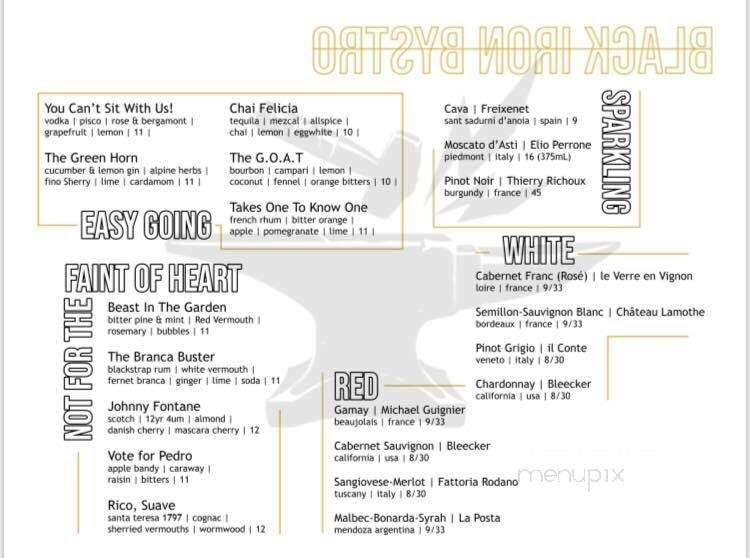 Black Iron Bystro - Buffalo, NY menu_pic