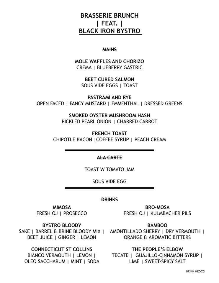 Black Iron Bystro - Buffalo, NY menu_pic