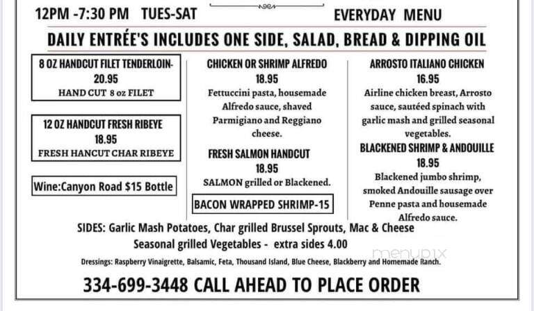 Bellas Fine Dining - Dothan, AL menu_pic