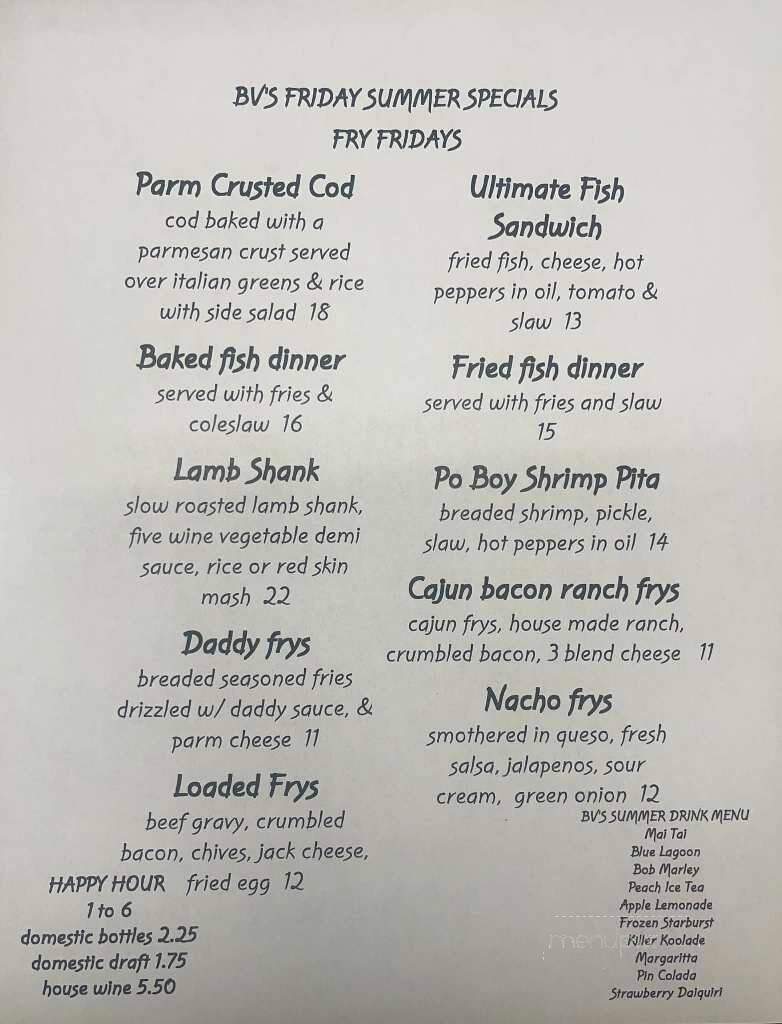 Buena Vista II - Warren, OH menu_pic