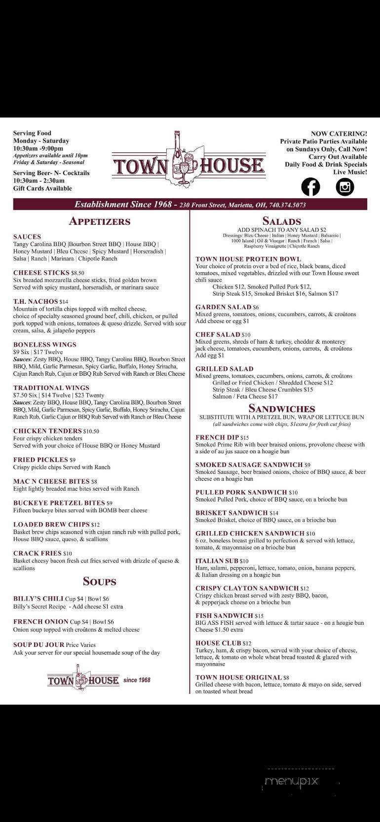 Town House - Marietta, OH menu_pic